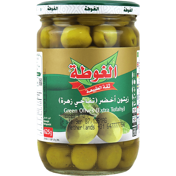 زيتون اخضر تفاحي زهرة الغوطة 625غ