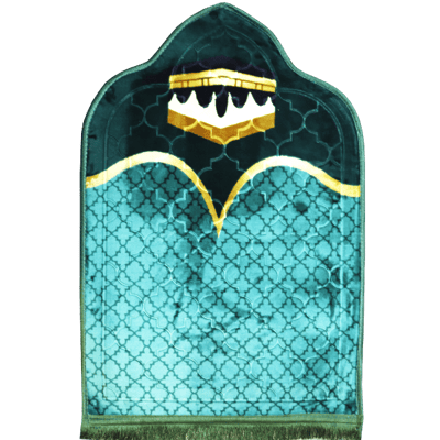 سجادة صلاة بشكل محراب اخضر 1 قطعة