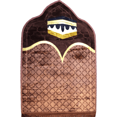 سجادة صلاة  بشكل محراب لون بني 1 قطعة