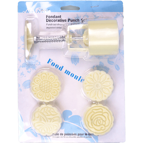 قالب حلويات كبس مدوراربع قطع