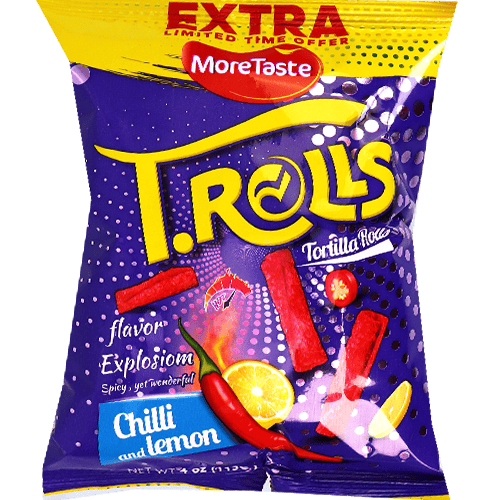 تي رولز شيبس ليمون وحار مورتيست 56غ