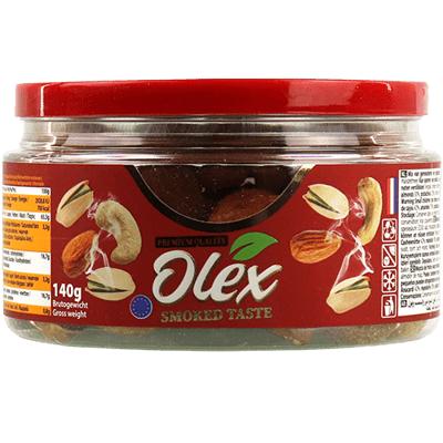 مكسرات مشكلة محمصة مدخنة اولكس 140غ مكسرات مشكلة محمصة مدخنة اولكس 140غ