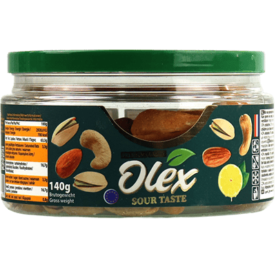 مكسرات مشكلة محمصة حامض اولكس 140غ مكسرات مشكلة محمصة حامض اولكس 140غ