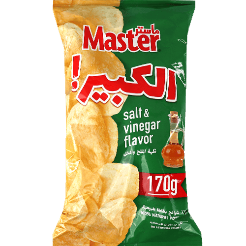 شيبس الكبير خل ملح ماستر 170غ