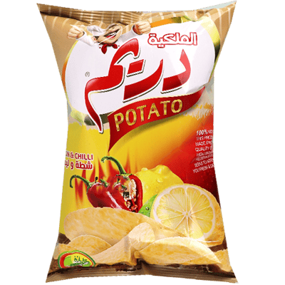 شيبس البطاطا شطة وليمون دريم 25غ