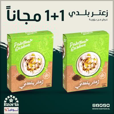 عبوتين زعتر بلدي فلسطيني 500غ