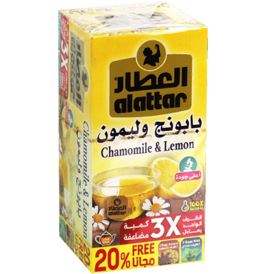 زهورات بابونج وليمون العطار 24 ظرف