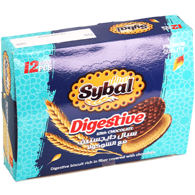 بسكويت دايجستف مع الشوكولاتة سيبال 12 قطعة
