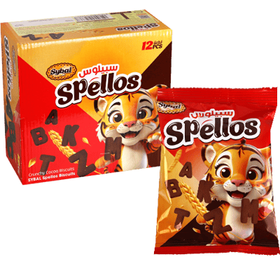 بسكويت سبيلوس احرف بالكاكاو سيبال 12 قطعة