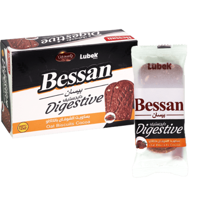 بسكويت دايجستف شوفان بالكاكاو ياسمين 12 قطعة