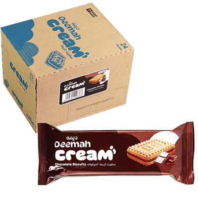 بسكويت كريمي بالشوكولا ديمة 68غ *24 بسكويت كريمي بالشوكولا ديمة 68غ *24