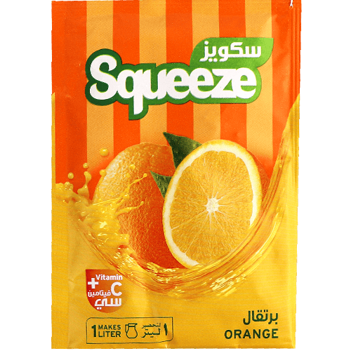 *شراب سريع التحضير بنكهة البرتقال سكويز 1 ظرف *