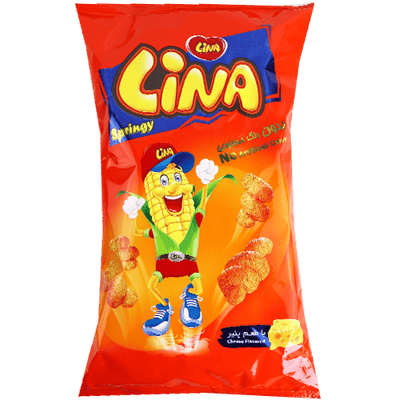 مقرمشات ذرة بطعم الجبنة لينا 55غ