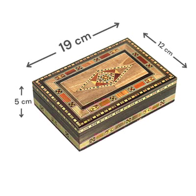 علبة موزاييك خشب 19×12×5 سم