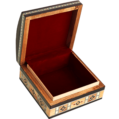 علبة موزاييك خشب 14×14×7 سم