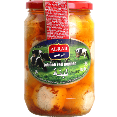 كرات اللبنة بالفليفلة الحمراء الراعي 425غ