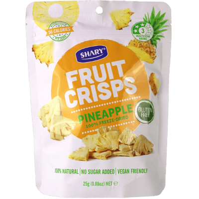 رقائق الأناناس مجففة بالتفريز شاري 25غ