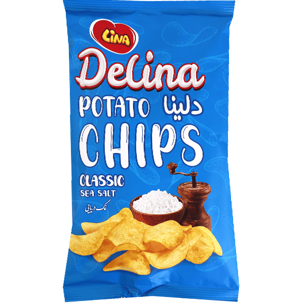 رقائق بطاطس ديلينا ملح بحر كلاسيك 55غ