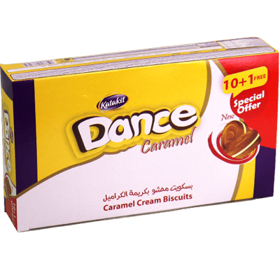 بسكويت كريمة الكراميل دانس كتاكيت 10+1