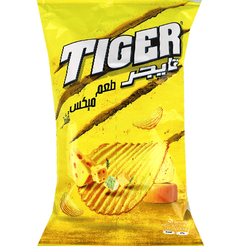 شيبس بطعم ميكس الجبنة تايجر 90غ