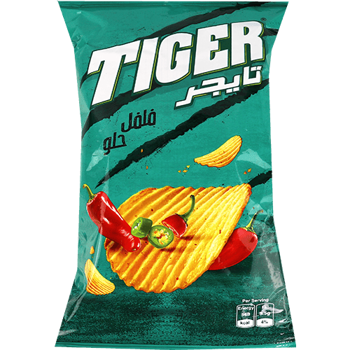 شيبس بطعم الفلفل الحلو تايجر 90غ